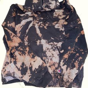 Bleach Tie Dye Champion Hoodie Size Medium